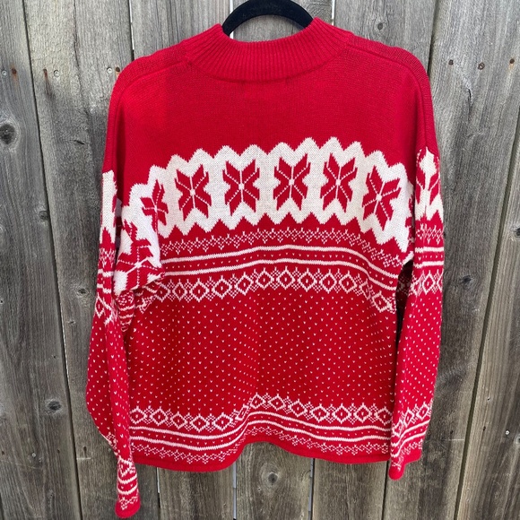 Vintage Red Fair Isle Sweater - Picture 5 of 5